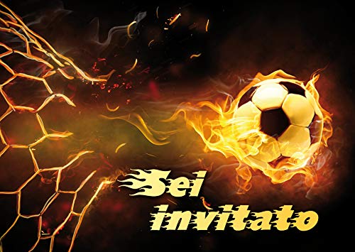 Edition Colibri 10 Inviti Per Festa Di Compleanno; Motivo: Gioco Del Calcio/Inviti Di Compleanno Per Bambini/In Italiano (10717 It)