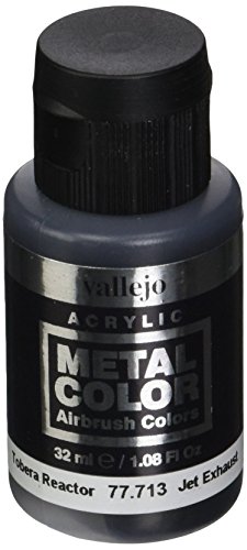 Acrylicos Vallejo Metal Color - Vernice Semi Opaca In Alluminio, 32 Ml, Grigio (Jet Exhaust)
