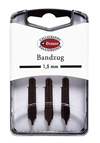 Brause 318015B - Confezione Di 3 Pennini In Metallo Bandzug 1.5 Mm