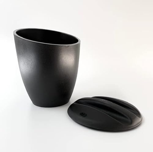Mc Ristorazione - Secchiello Portaghiaccio Rotondo In Plastica Da 3,5 Litri, Colore Nero, Made In Italy