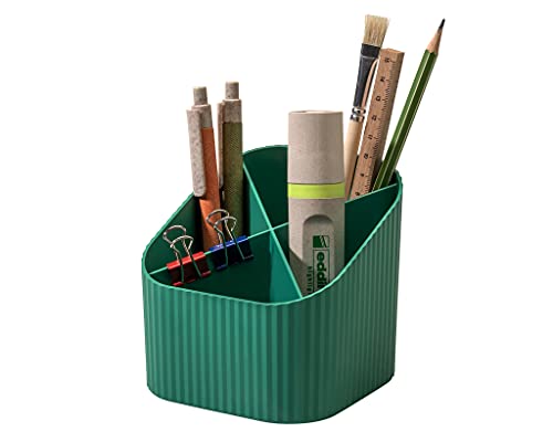 Portaoggetti Da Scrivania Han Karma - 4 Scomparti, 80-100% Di Materiale Riciclato, Verde Eco, 17248-05