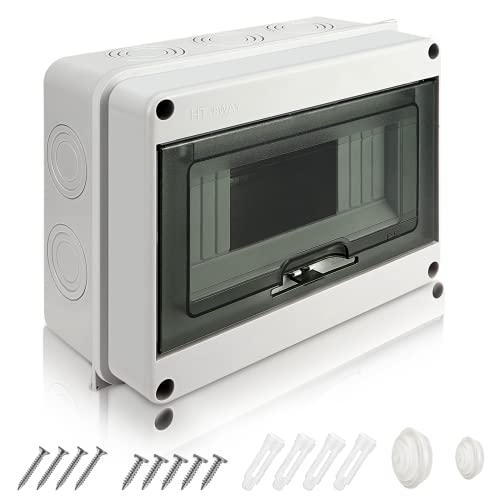 Scatola Di Derivazione, 8 Moduli Ip65 Quadro Elettrico Esterno Elettrica Da Esterno Stagna,Centralino Da Parete, Scatola Derivazione Esterna Per Casa,