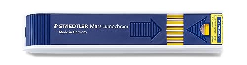 Staedtler Mars Lumochrom 204 - Astuccio Da 12 Mine Da Disegno, 2 Mm, Colore: Giallo