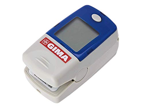 Gima Saturimetro Oxy-5 Pulsoximetro Da Dito, Diametro 10-22 Mm, Portatile, Rileva Saturazione, Battito E Perfusione, 2 Pile Aaa Incluse, Allarmi Visiv