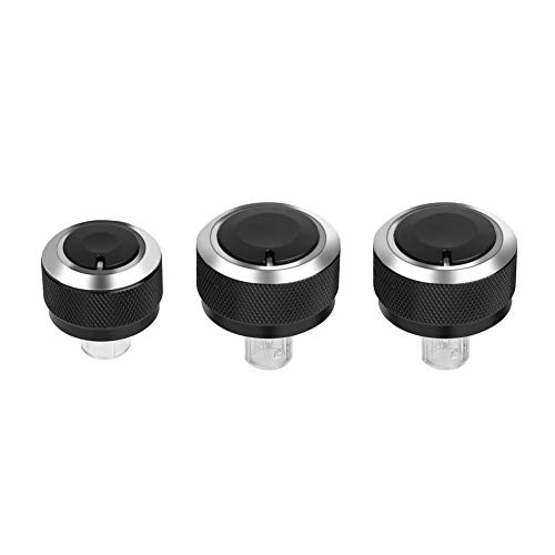 Mk6 Adatto Per Jetta Knobs Ebtools Manopola Climatizzatore, Pomello Interruttore Pannello Di Controllo Aria Condizionata In Alluminio 3 Pezzi Per Mk5 