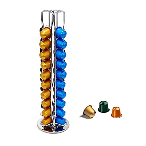Exzact Supporti Per Capsule Compatibile Con Capsule Caffè Nespresso Classic (40 Pezzi) - Porta Capsule Per Caffè Cialde Nespresso- Porta Girevole (Arg