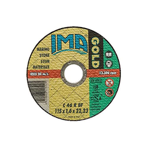 10 Pz - 115 X 1,0 X 22 Mm Disco Gold Taglio Marmo - Pietra Smerigliatrice - Ima