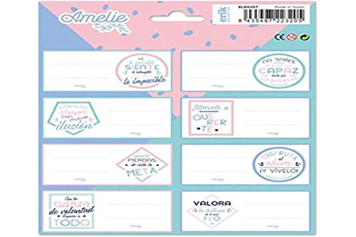 Grupo Erik: Etichette Adesive Amelie | Etichette Adesive Colorate 8X4Cm Da Usare Per Personalizzare Regali, Quaderni O Altri Prodotti Di Cancelleria,