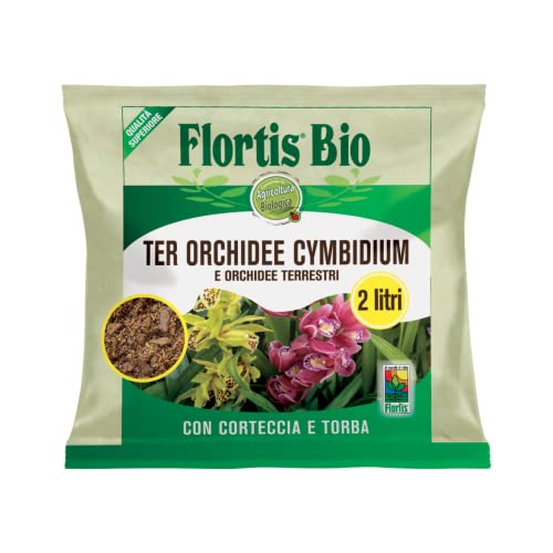 Flortis Terriccio Orchidee/Cymbidium 2Lt Cura Piante Interno Esterno Giardinaggio