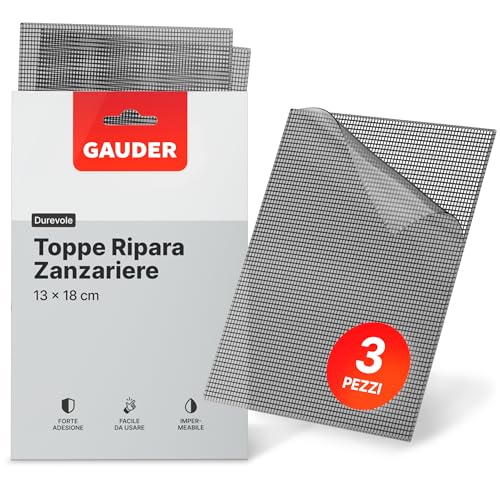 Gauder Adesivi Di Riparazione Per Zanzariera, 130 X 180 Mm, Set Di Riparazione Per Zanzariere E Finestre (3 Pezzi)