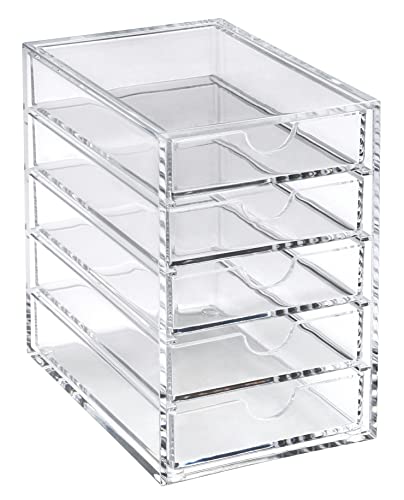 Osco Clear Acrylic 5 Drawer Chest A3278, Transparent