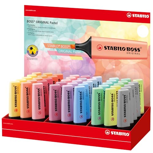 Stabilo Pennarello Boss Fluorescente 70 Pastello Espositore Da 45 Pezzi Colori Assortiti