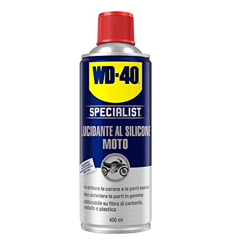Lucidante Al Silicone Wd-40 Specialist Moto, Facile Da Applicare Senza Bisogno Di Lucidare, Utilizzabile Su Fibra Di Carbonio, Metallo E Plastica, 400