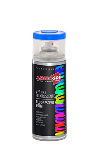 Ambro-Sol V400Fluor5 Smalto / Vernice Finiture Speciali Fluorescenti, Ideale Per Materiali Che Si Trovano All’Interno Abitazioni, Bomboletta Spray In