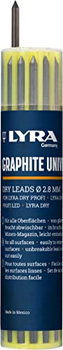 Lyra L4499102 Lyra Dry - Set Di 12 Mine Di Ricambio Universali In Grafite Da 2B, 2,8 Mm, Per Tutte Le Superfici, Cancellabili