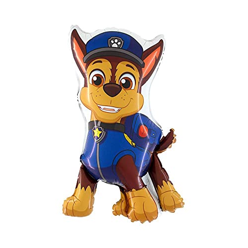 Palloncino Chase Paw Patrol, Circa 80 Cm, Con Elio, Palloncini In Pellicola, Idea Regalo