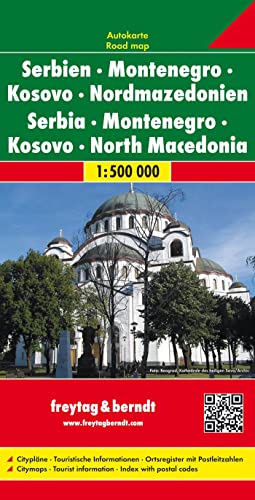 Serbia Montenegro Macedonia: Wegenkaart 1:500 000: Ak 7003