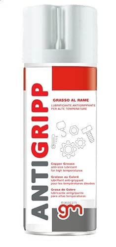Magazzini Gm Antigripp, Grasso Spray Al Rame Antigrippante Per Alte Temperature Fino A 1100°C, Lubrificante Idrorepellente, Previene Usura E Corrosion