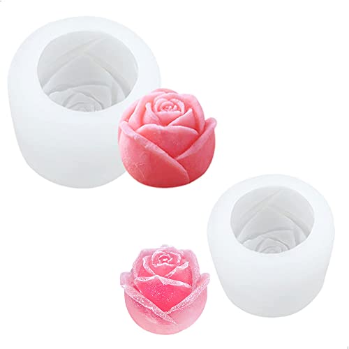Stampo Per Candele Stampo Per Candele Stampi In Silicone 3D Stampo Per Fiori Di Rosa - 3 Pezzi Fiori Stampo Per Sapone In Silicone Stampo Per Candele