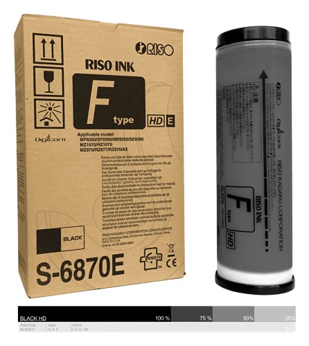 Riso Ink S-7124E Black Hd Ve 2 X 1000Ml Fnr Rz 970, Rz977, Mz970, Mz1070 - S-7124E - S-7124E