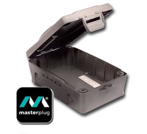 Masterplug Scatola Elettrica Resistente Alle Intemperie, 345 X 220 X 126,5 Mm, Colore: Grigio