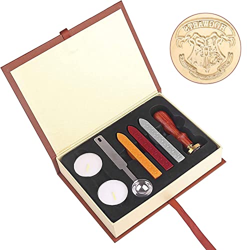 Keepaq Set Ceralacca Hogwarts, Regalo Di Hogwarts Per Bambini, Ceralacca Della Scuola Di Magia Di Hogwarts Per Biglietti, Lettere E Regali - 1Timbro+3