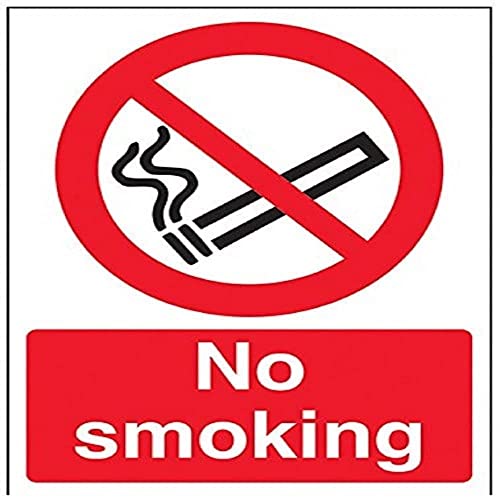 Vsafety 57034 An-R "No Smoking Prohibition Sign, Plastica Rigida, Verticale, 150 Mm X 200 Mm, Colore: Nero/Rosso