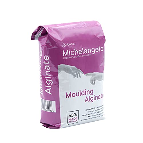 Michelangelo Moulding Alginate 450G. Alginato Cromatico Per Impronte Di Alta Precisione, Perfetto Per Realizzare Calchi Delle Mani O Del Corpo. Prodot