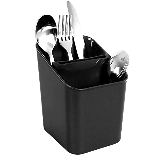 Vilde Scolapiatti Posate, Scolapiatti Per Posate, Utensili Da Cucina, Nero, 14 X 11 X 16 Cm