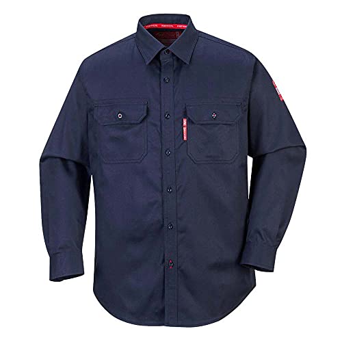 Portwest Fr89 Camicia Bizflame 88/12, Taglia M, Navy