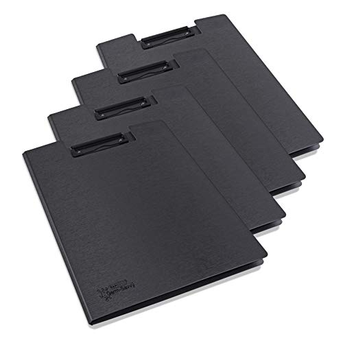 Rapesco 1641 Germ-Savvy Antibatterico, Cartella Portablocco A4, Nero, Confezione Da 4