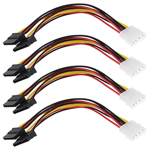 Be In Your Mind 4 Cavi Adattatore Splitter Di Alimentazione Sata Da Maschio A 4 Pin Femmina A 15 Pin Femmina Per Serial Ata Hard Disk Drive Sata Inter