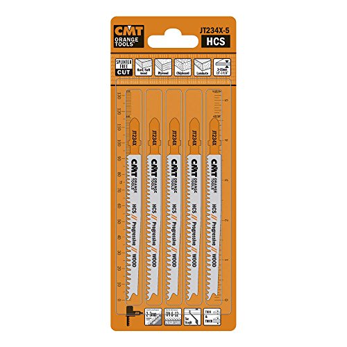 Cmt Jt234X-5-5 Jig Saw Blades Hcs 116X2-3X8-12Tpi (Wood/Thin/Thick)