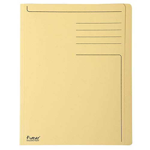 Exacompta 441002E Cartella Con Iscrizione In Cartone Riciclato 280 G, Forever, Din A4 Confezione Sabbia
