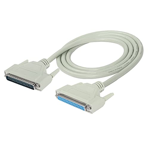 Meiriyfa Db37 - Cavo Di Prolunga Seriale D-Sub 37 Pin Maschio A Femmina Per Stampante Parallela Con Nucleo In Rame Puro Per Stampante, Pc, Reti - 1,5