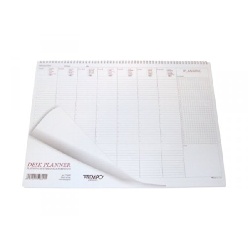 Planning Settimanale Da Tavolo Cm. 50X35 Non Datato Con Spirale