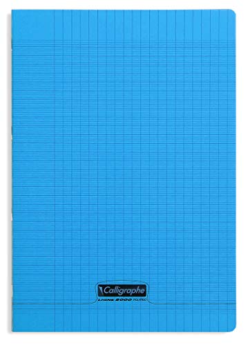 Clairefontaine 18132C - Quaderno Calligraphe, 48 Fogli, Formato Din A4, 21 X 29,7 Cm, 90 G, Rigatura Francese, 1 Pezzo, Blu