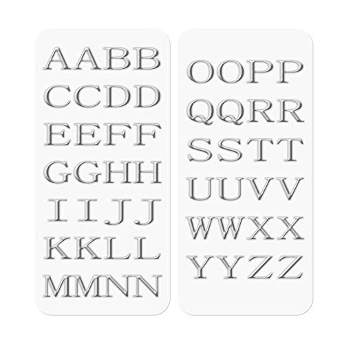 Celly-3D Stickers Letters Silver