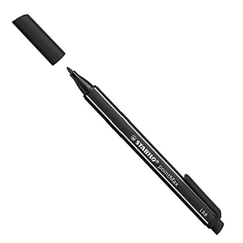 Stabilo - Set Di 3 Pennarelli Stabilo Con Punta In Feltro Pointmax, Nero