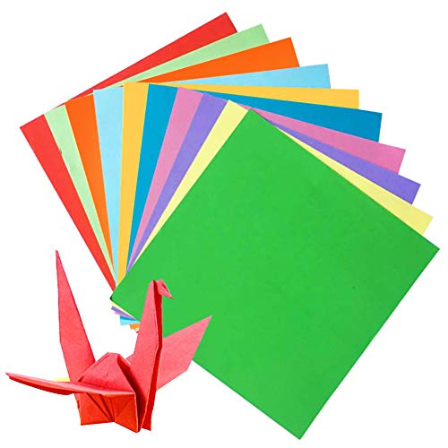 Origami - Set Di 200 Fogli Di Carta Pieghevole Per Origami Di Natale, Progetti Artistici E Artigianali (100 Fogli 20 X 20 Cm, 100 Fogli 15 X 15 Cm)