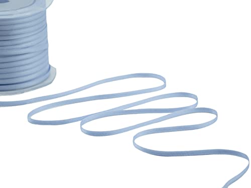 Furlanis - Nastro Doppio Raso, Tessuto Italiano - Ceruleo, 3 Mm X 100 M