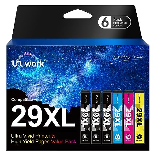 Uniwork 29Xl Compatibili Per Cartucce Epson 29 Xl Per Expression Xp-342 Xp-245 Xp-442 Xp-255 Xp-345 Xp-445 Xp-235 Xp-432 Xp-435 Xp-247 Xp-257 Xp-332 X