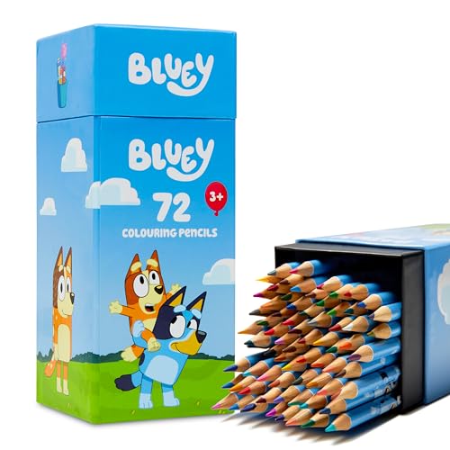 Bluey Matite Colorate - 72 Colori Per Bambini Kit Colori Per Bambini Per Disegnare E Colorare Scatola Pastelli Colorati Assortiti