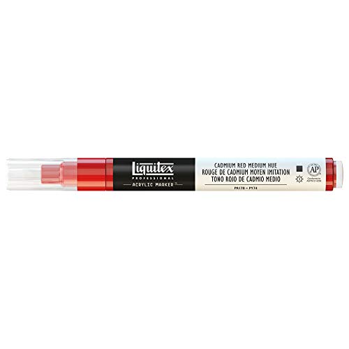 Liquitex 4620151 - Pennarello Acrilico, Rosso (Cadmio - Rosso Medio Imitazione N. 4), 2 - 4 Mm