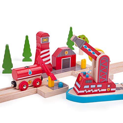 Bigjigs Rail Salvataggio Dei Pompieri Su Mare