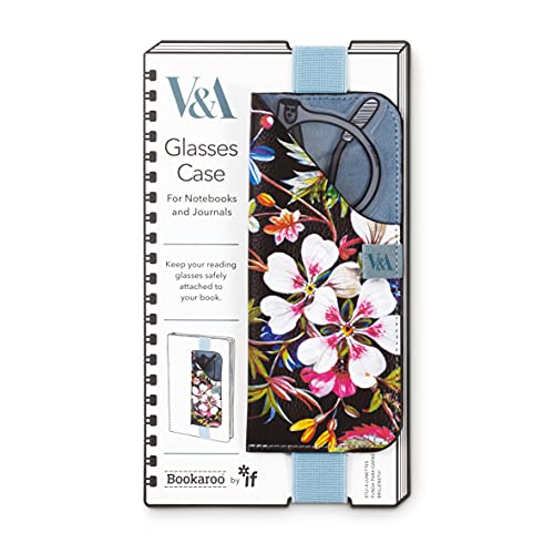 If V & A Bookaroo - Custodia Per Occhiali Kilburn Black Floral, Taglia Unica