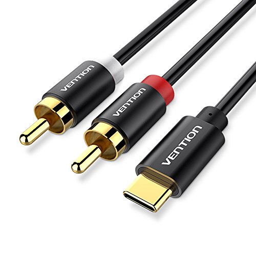 Vention Cavo Rca Usb C A 2 Rca, Cavo Audio Rca Con Chip Dac Di Qualità Hifi, Cavo Rca Jack 3.5Mm Da Tipo C Maschio A 2 Rca Maschio Per Telefono, Table