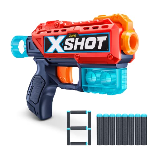Zuru Xshot Excel Kickback - Pistola Frecce In Schiuma Con 8 Frecce - Tirare Fino A 27 Metri - 36184-22
