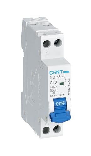 Chint 70019 Nbh8-Interruttore Magnetotermico 1P+N 25A Curva C 4, 5Ka 1Mod 190238