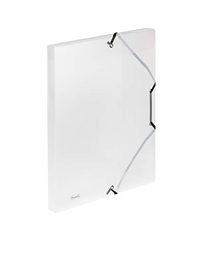 Favorit 400116647 Cartella 3 Lembi Con Elastico Lumina, 24 X 32 Cm, Dorso 2.5 Cm, Trasparente